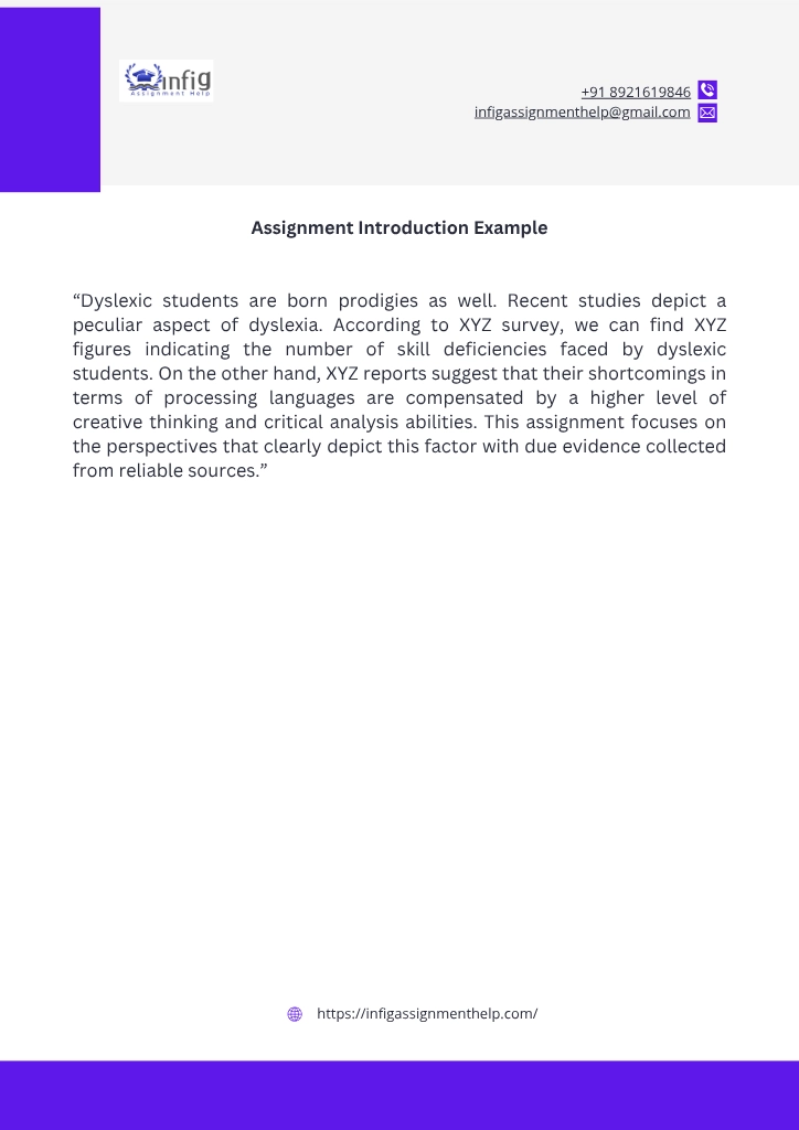 assignment introduction sample