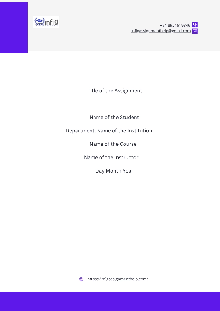 assignment cover page sample in apa format