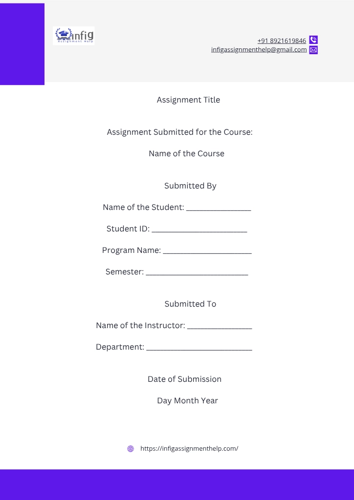 assignment cover page sample in mla format